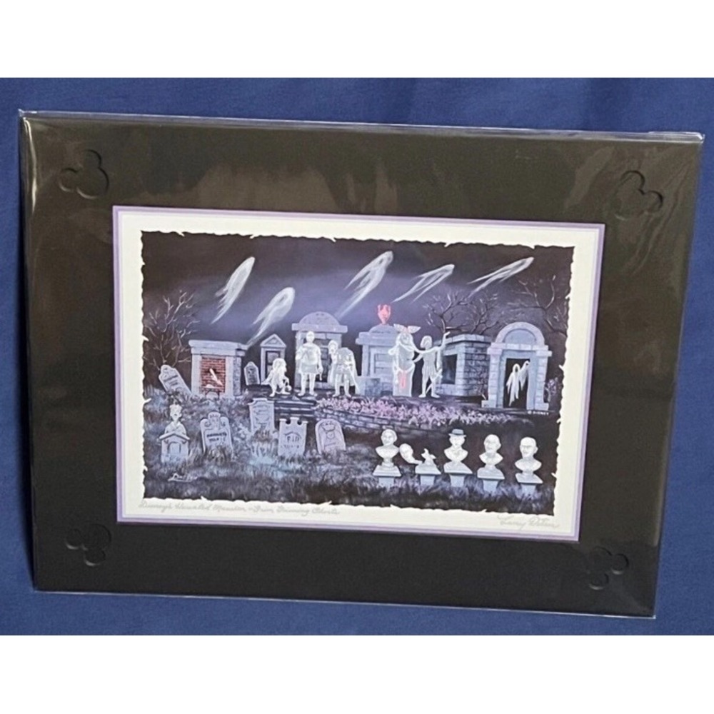 Disney Parks Haunted Mansion Grim Grinning Ghosts By Larry Dotson Print 8" x 10"
